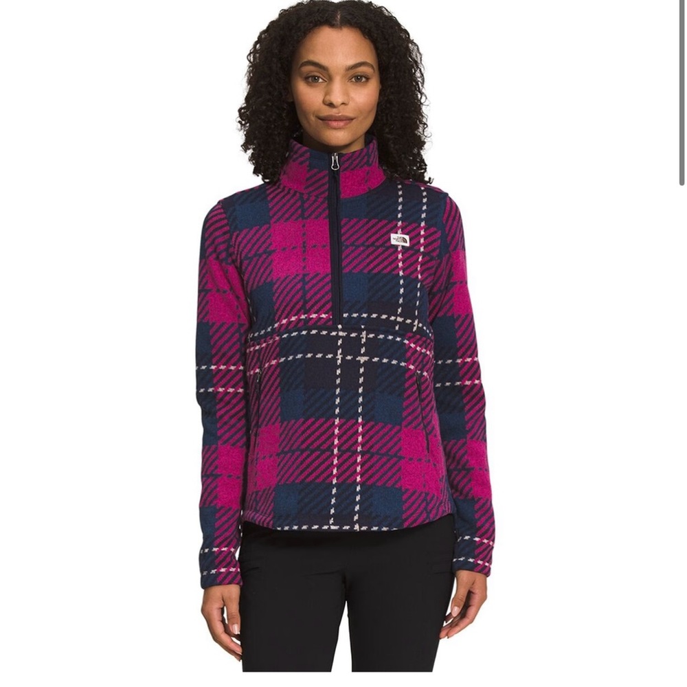 North face printed 1/4 half zip 
Large
